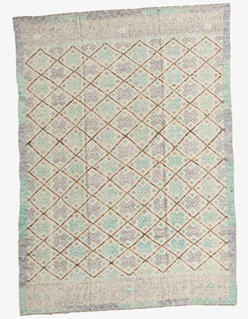 7' 5 x 10' 2 Hand Knotted Moroccan Wool Rug