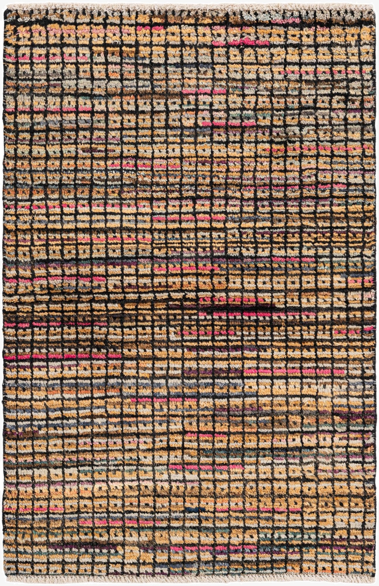 2' 8 x 4' 1  Hand Knotted Moroccan Wool Rug