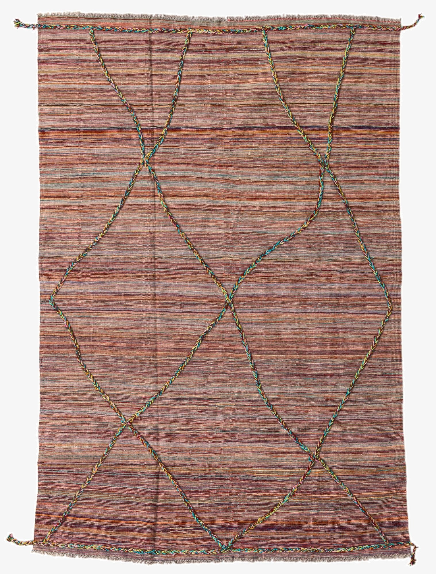 5' 5 x 8' 1  Hand Knotted Moroccan Wool Rug