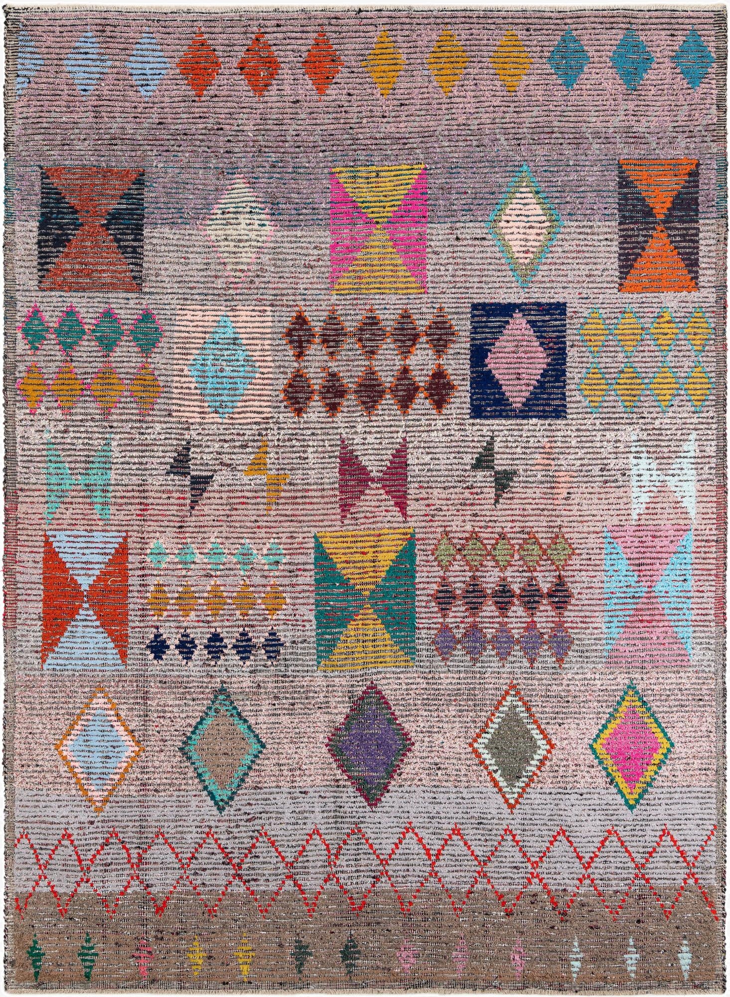 8' 2 x 11'  Hand Knotted Moroccan Wool Rug