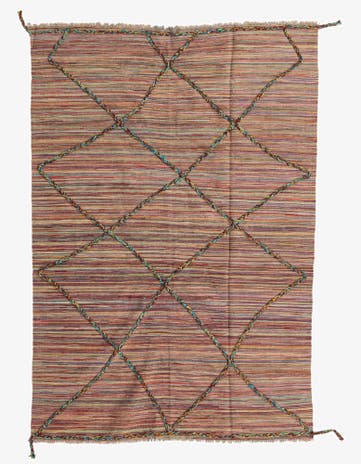 5' 3 x 7' 9 Hand Knotted Moroccan Wool Rug