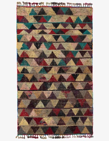 5' x 8' 5 Hand Knotted Moroccan Wool Rug