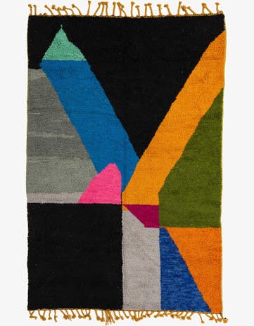 6' 7 x 9' 8 Hand Knotted Moroccan Wool Rug