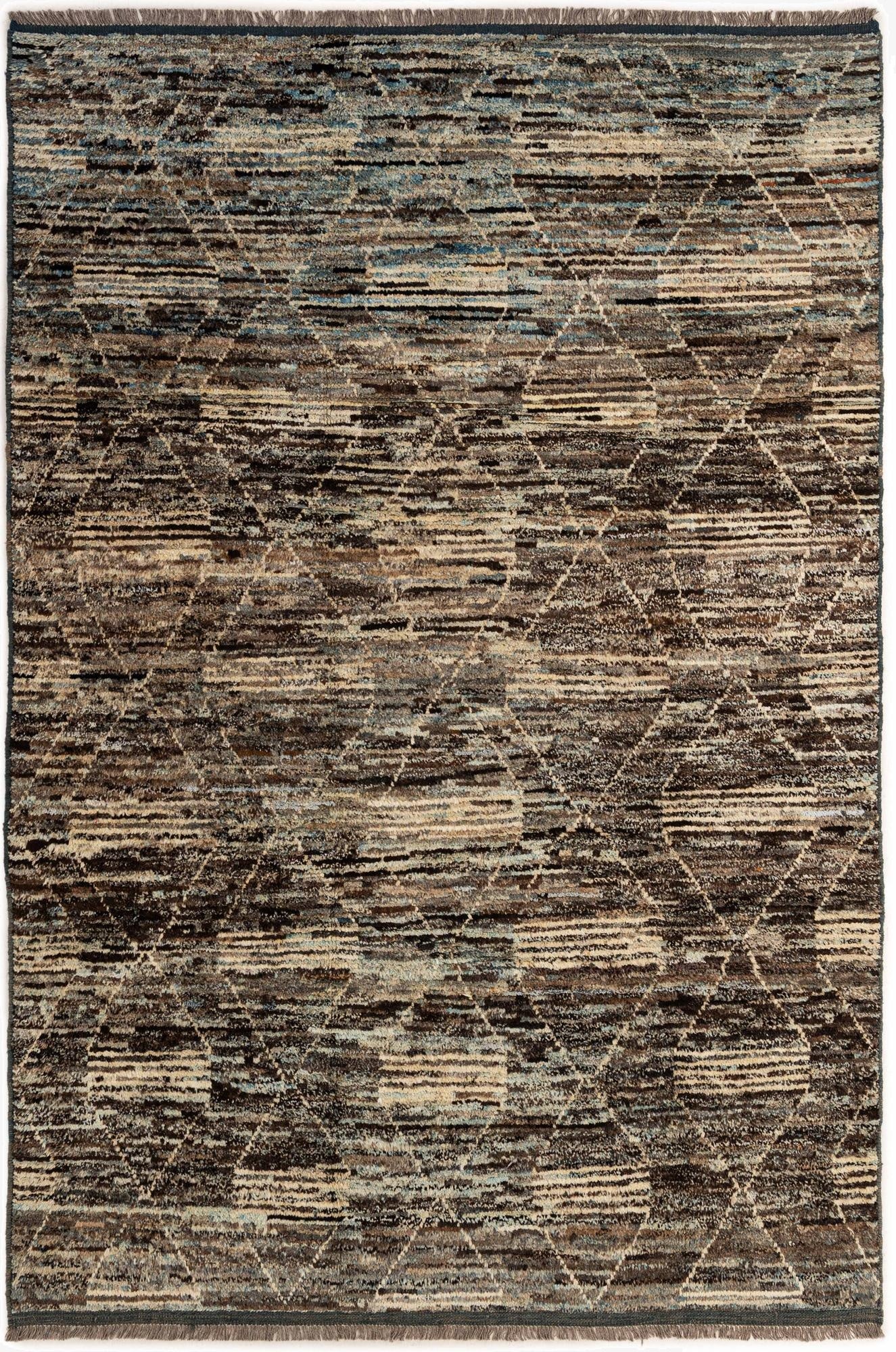 6' 6 x 9' 6  Hand Knotted Moroccan Wool Rug