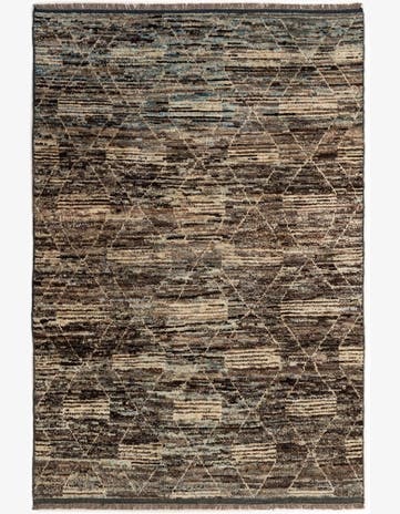 6' 6 x 9' 6 Hand Knotted Moroccan Wool Rug