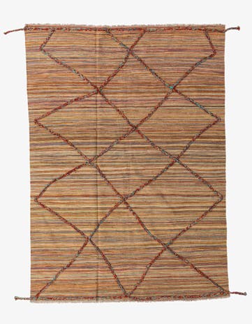 5' 9 x 7' 5 Hand Knotted Moroccan Wool Rug