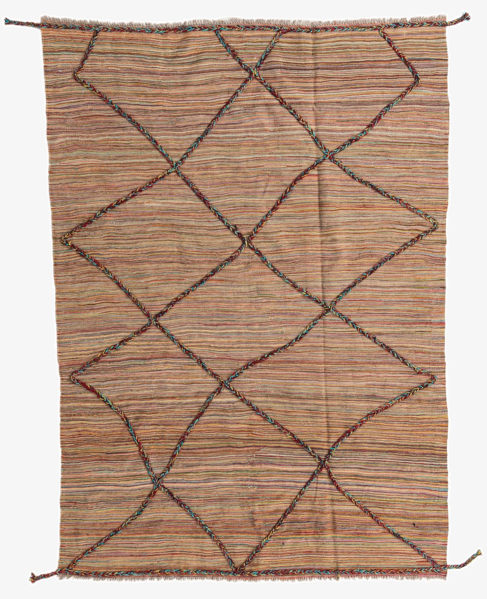 5' 6 x 7' 8  Hand Knotted Moroccan Wool Rug