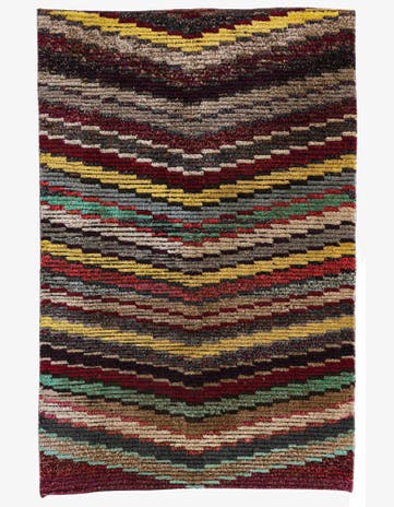 3' 10 x 5' 10 Hand Knotted Moroccan Wool Rug