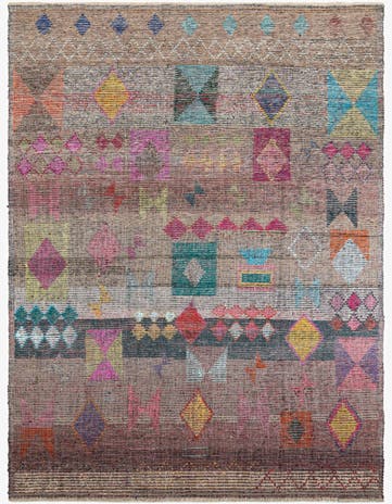 9' 4 x 12' 2 Hand Knotted Moroccan Wool Rug