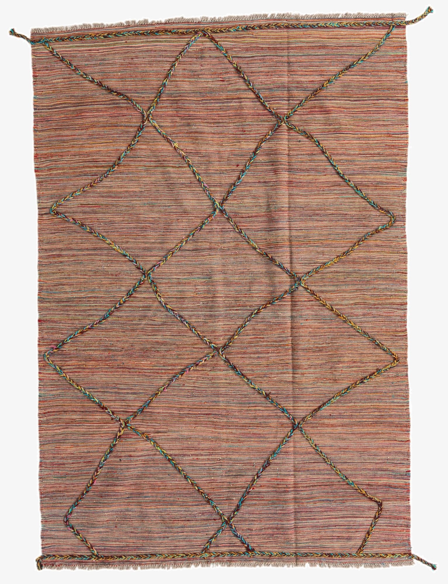 5' 5 x 7' 11  Hand Knotted Moroccan Wool Rug