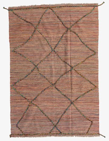 5' 5 x 7' 11 Hand Knotted Moroccan Wool Rug