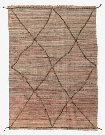 5' 9 x 7' 11 Hand Knotted Moroccan Wool Rug