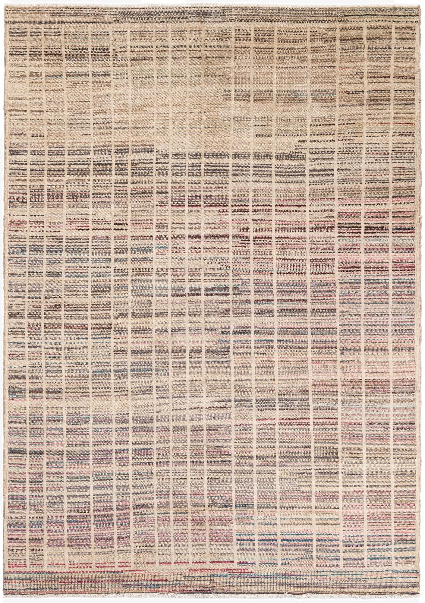 6' 6 x 9' 2  Hand Knotted Moroccan Wool Rug