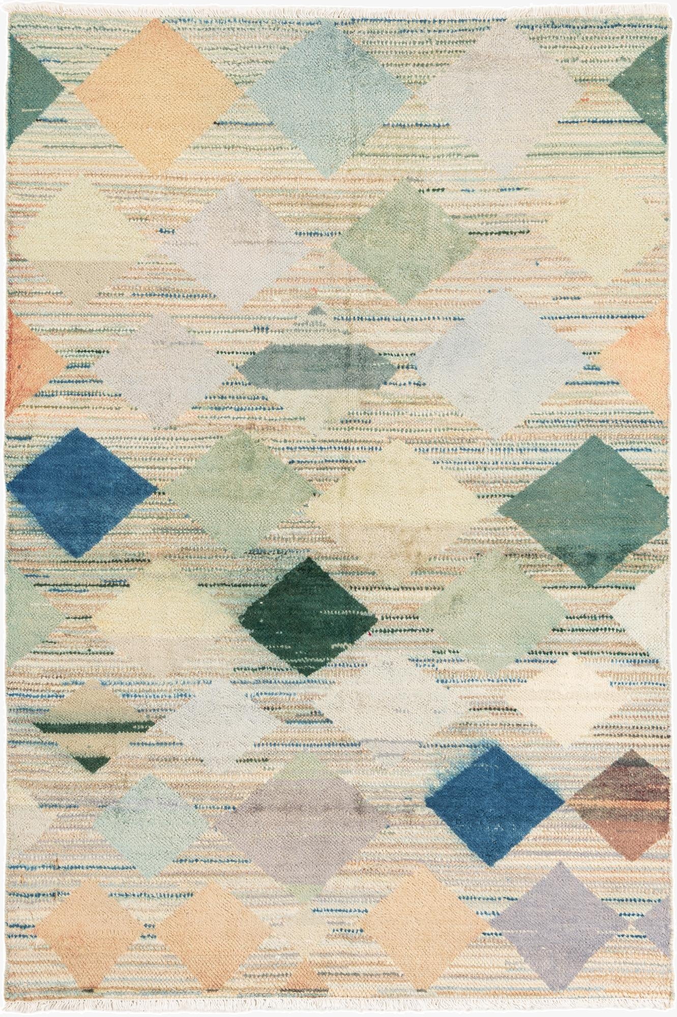 4' x 5' 10  Hand Knotted Moroccan Wool Rug