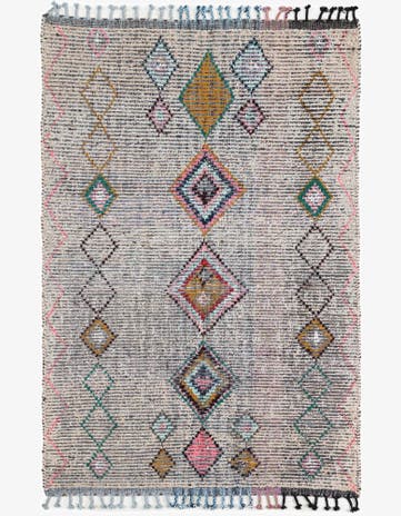 5' 8 x 8' 3 Hand Knotted Moroccan Wool Rug
