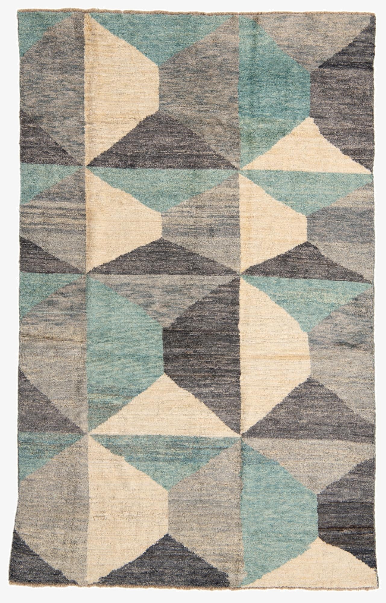 6' 4 x 10'  Hand Knotted Moroccan Wool Rug