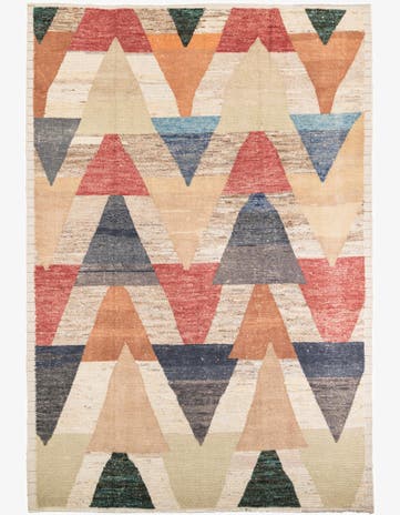 8' 10 x 13' Hand Knotted Moroccan Wool Rug