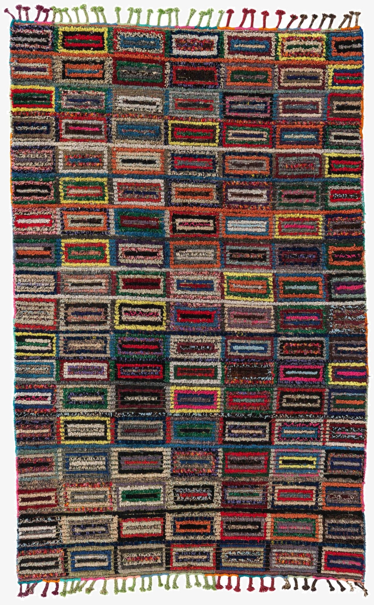 5' 3 x 8' 1  Hand Knotted Moroccan Wool Rug