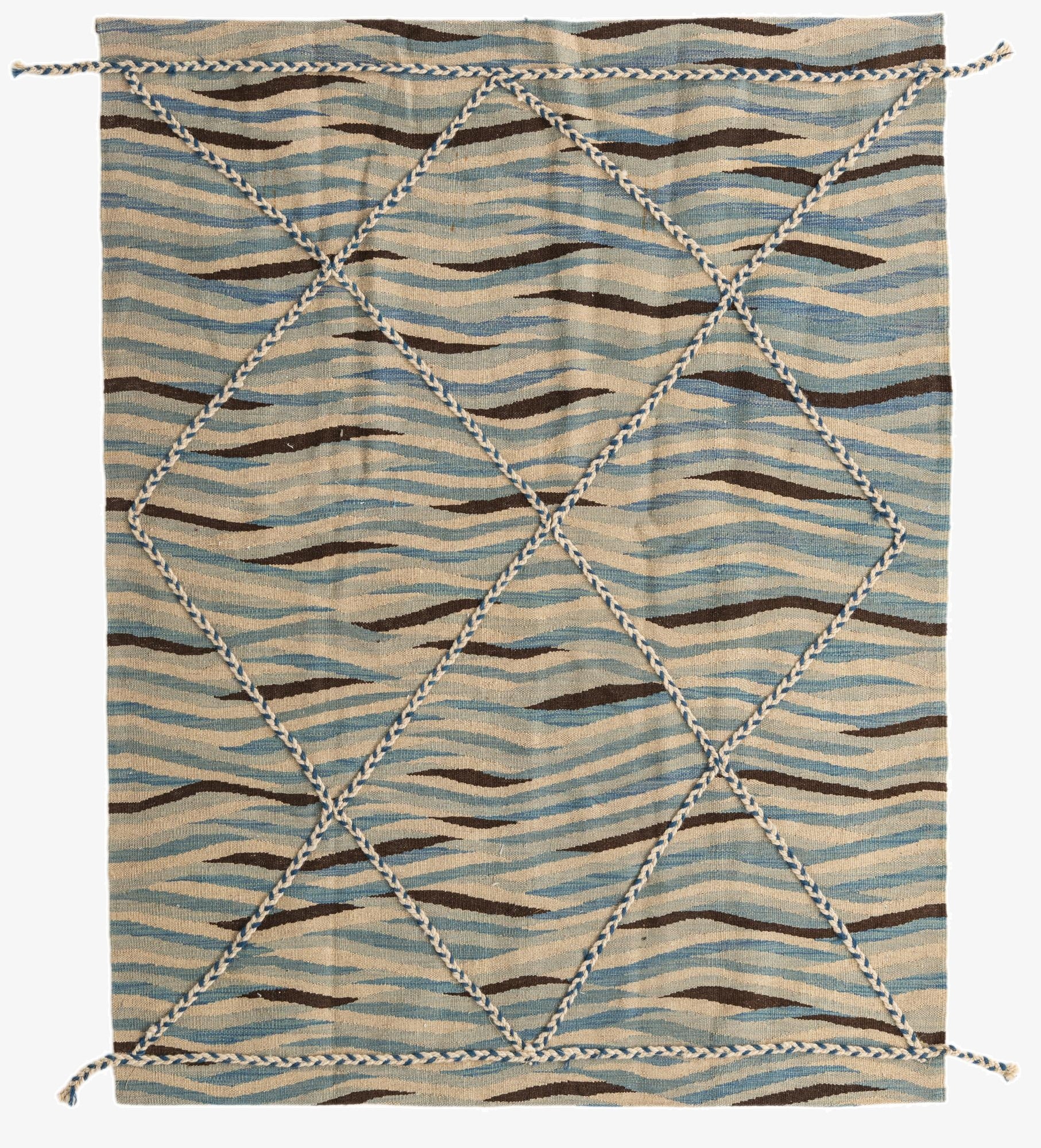 4' 8 x 6'  Hand Knotted Moroccan Wool Rug