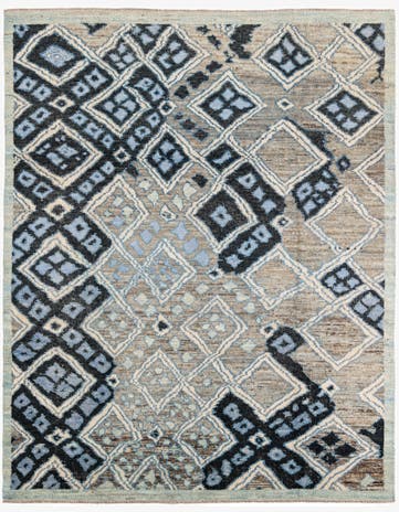 8' 2 x 10' 2 Hand Knotted Moroccan Wool Rug