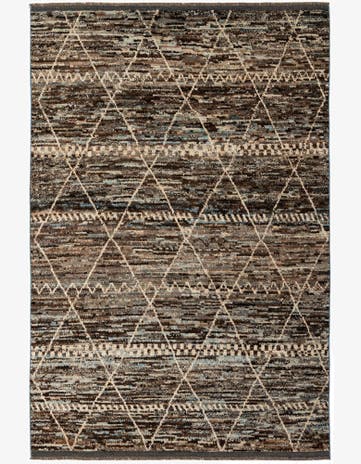 6' 8 x 9' 11 Hand Knotted Moroccan Wool Rug