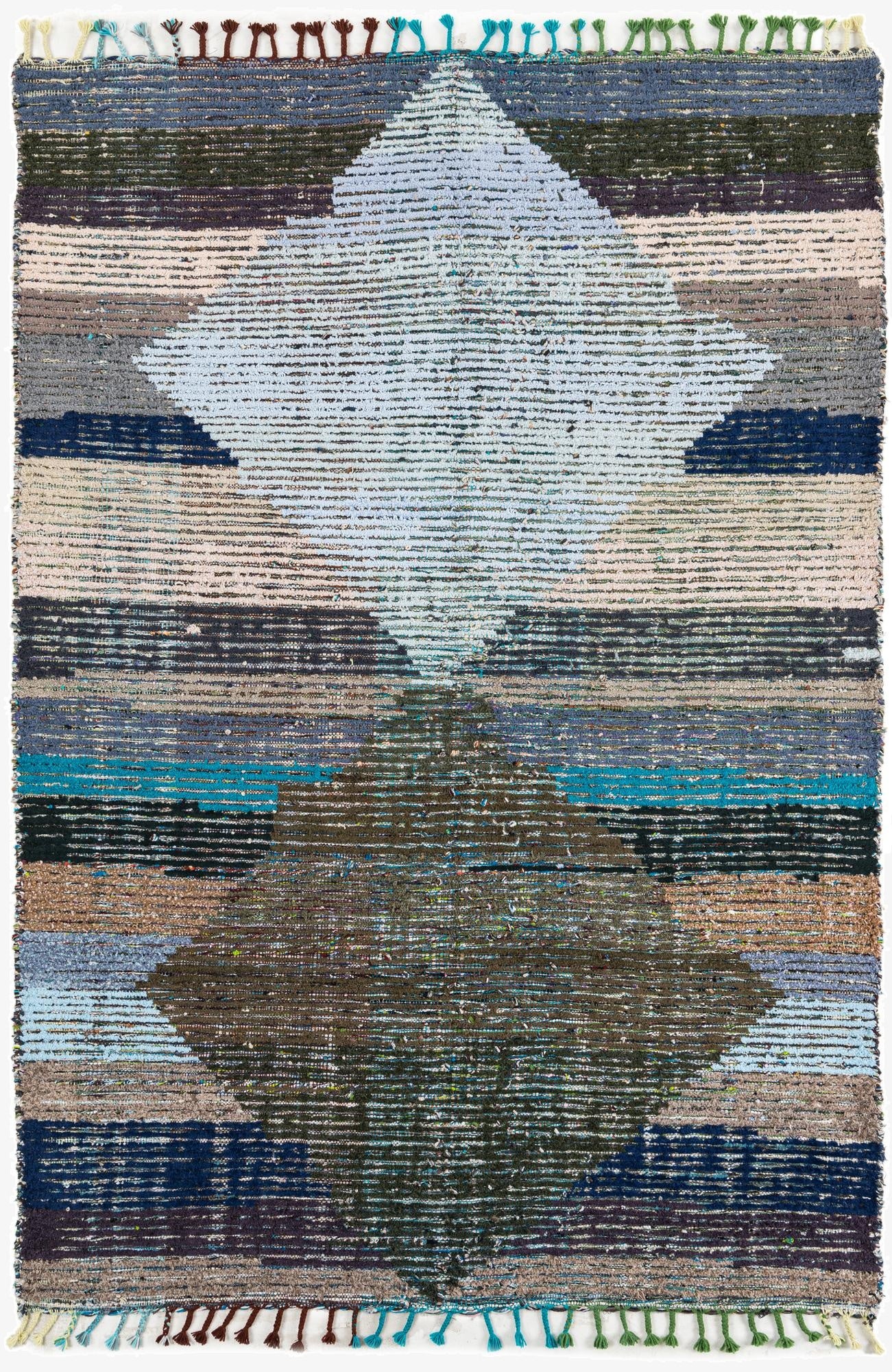 5' 8 x 8' 3  Hand Knotted Moroccan Wool Rug