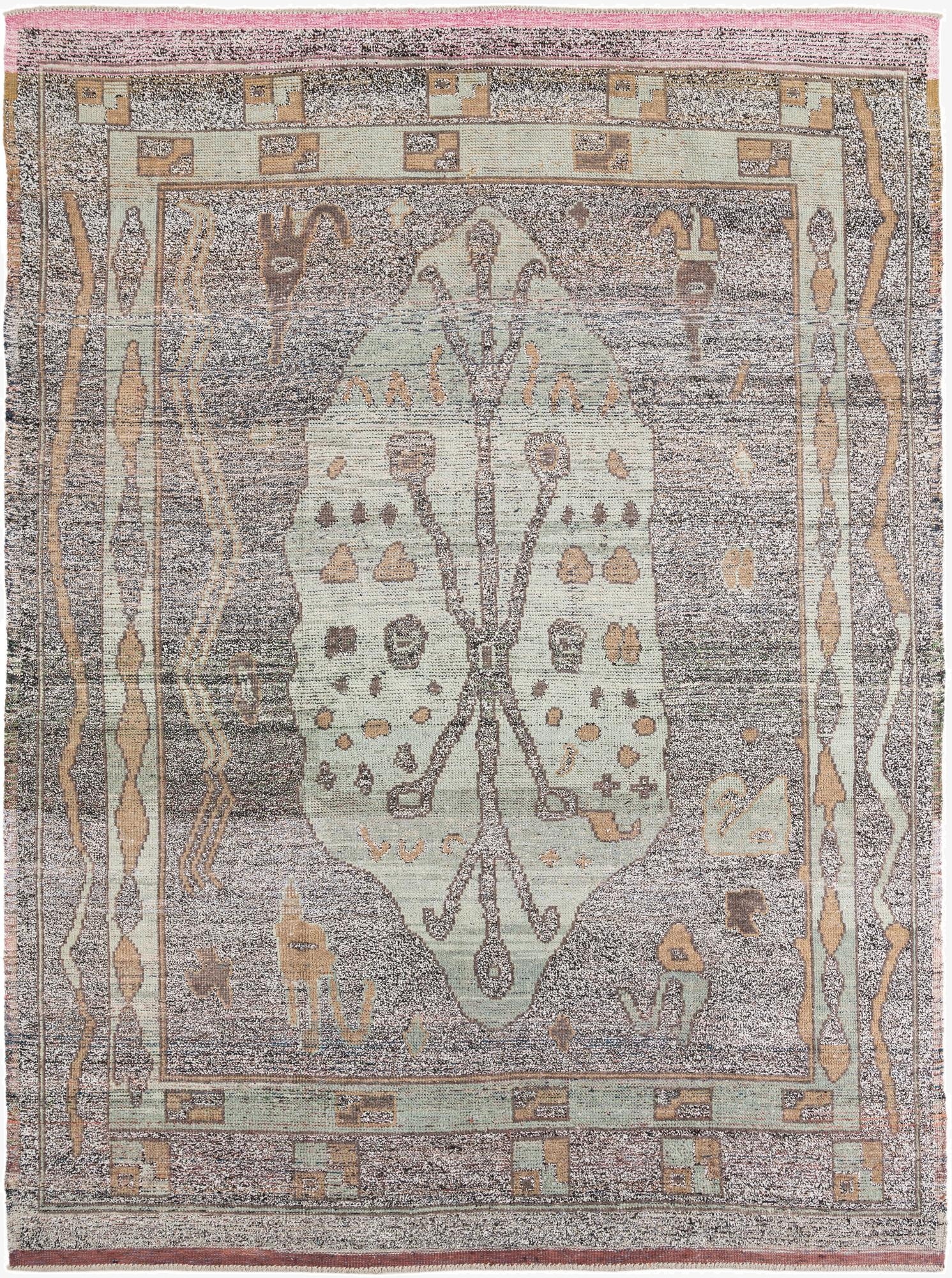 8' 10 x 12' 1  Hand Knotted Moroccan Wool Rug