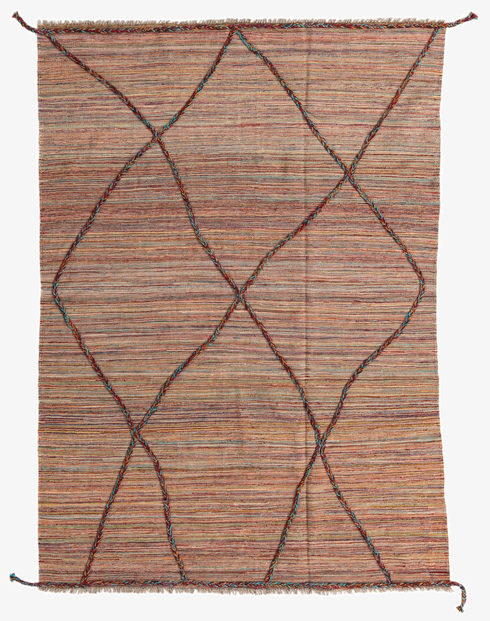 Primary image 5' 6 x 7' 9  Hand Knotted Moroccan Wool Rug