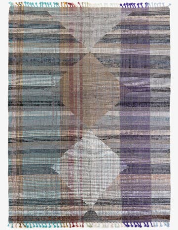 7' 9 x 10' 2 Hand Knotted Moroccan Wool Rug