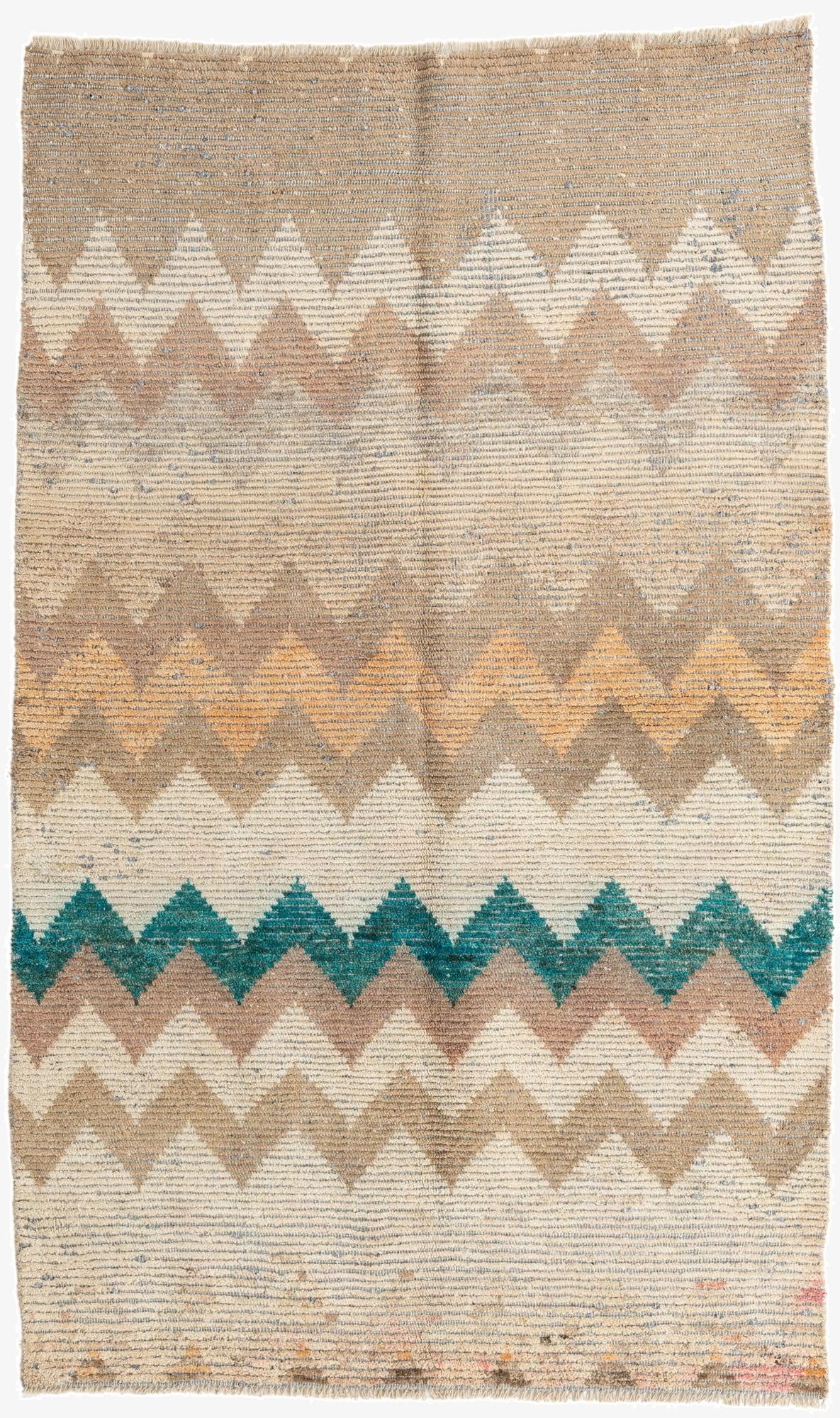 4' 8 x 7' 8  Hand Knotted Moroccan Wool Rug