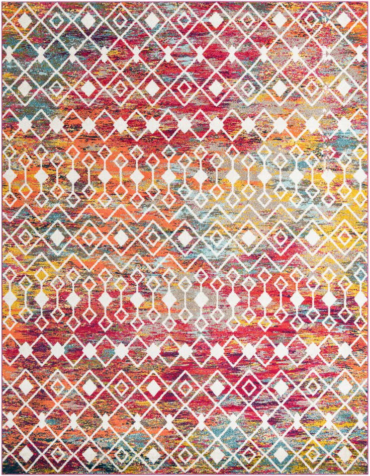 Detail image of 10' 8 x 14' Moroccan Trellis Rug