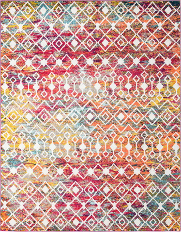 Detail image of 10' x 13' Moroccan Trellis Rug
