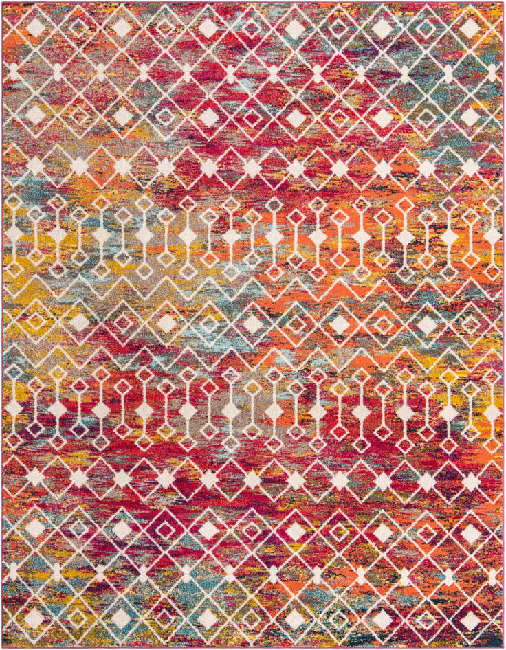 Detail image of 9' x 12' Moroccan Trellis Rug
