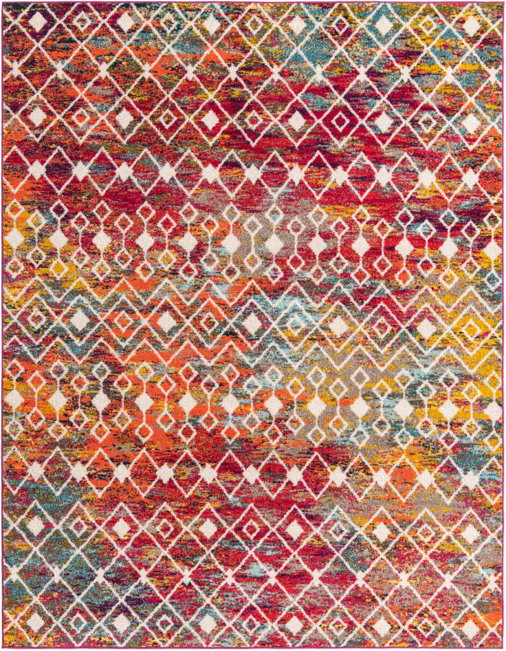 Detail image of 7' 10 x 10' Moroccan Trellis Rug