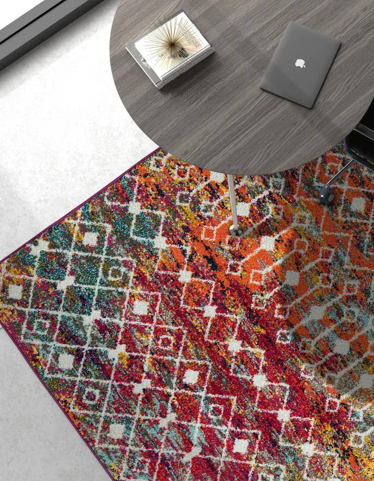 Detail image of 9' x 12' Moroccan Trellis Rug