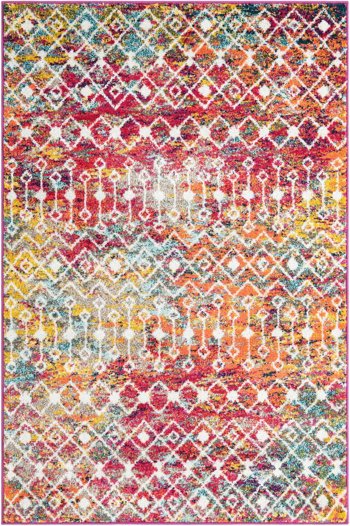 Primary image 4' x 6' Moroccan Trellis Rug
