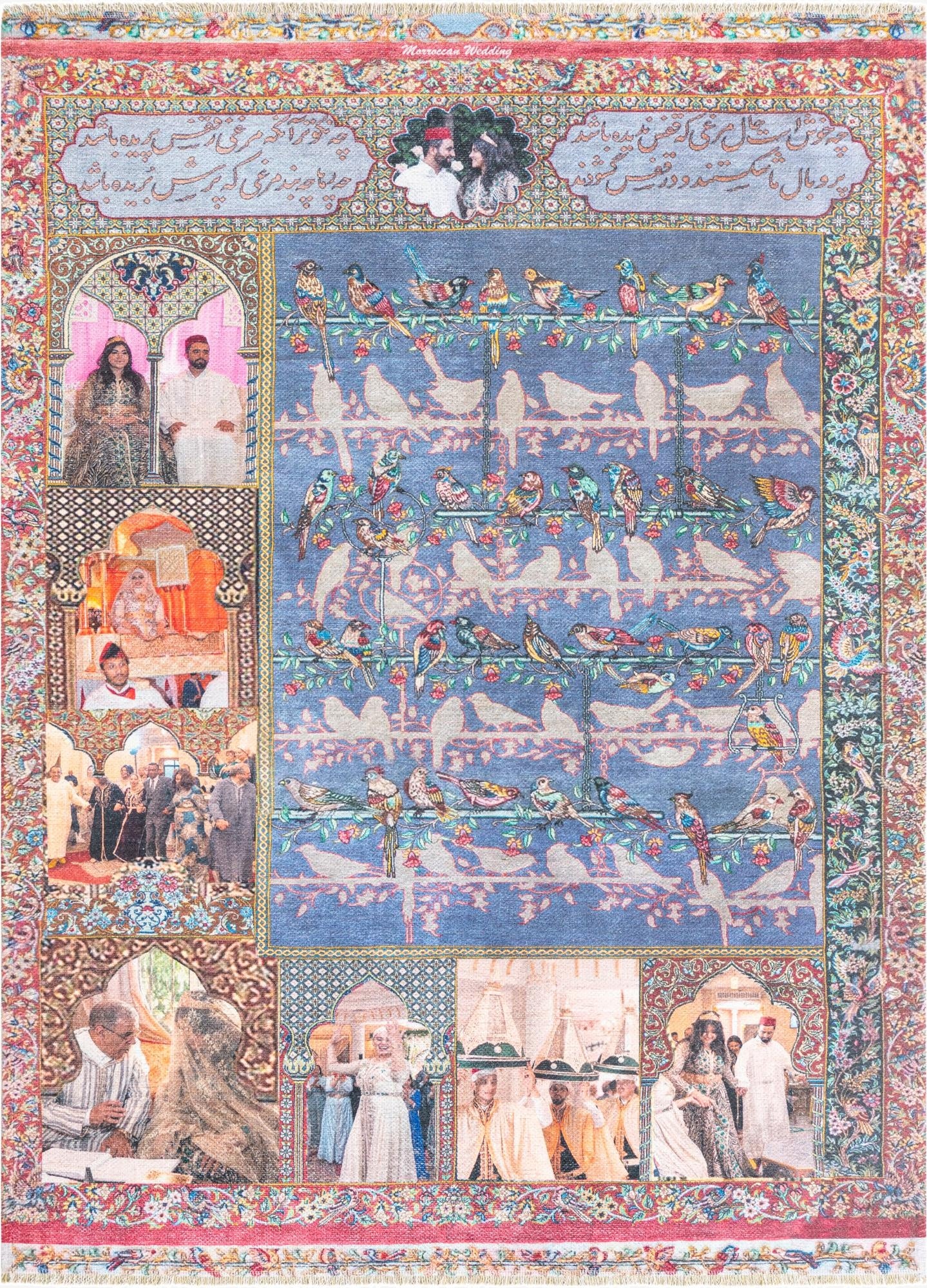 3' 7 x 5' Moroccan Wedding Rug