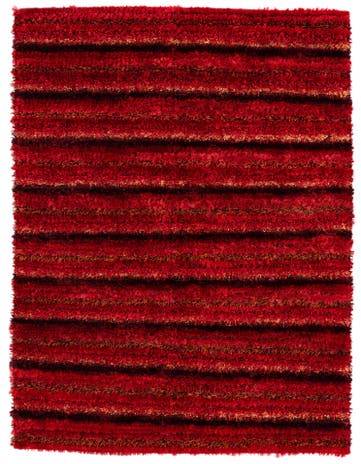 5' 8 x 8' Hand Knotted Multi-Tone Shag Rug