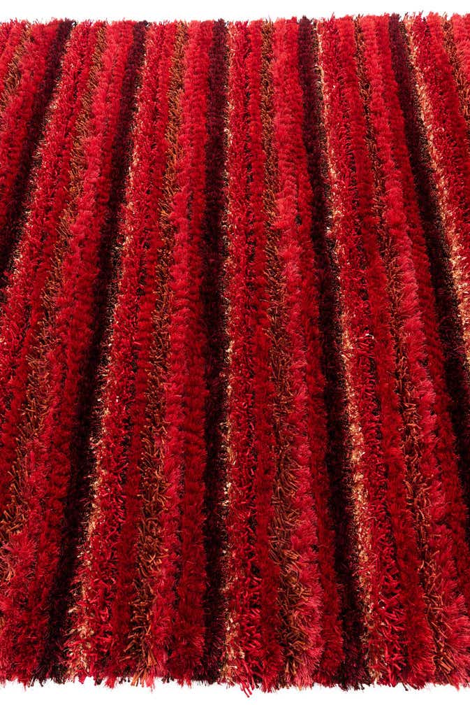 5' 8 x 8' Hand Knotted Multi-Tone Shag Rug