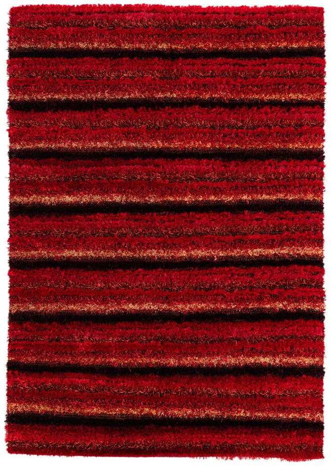 Detail image of 5' 6 x 7' 10 Hand Knotted Multi-Tone Shag Rug
