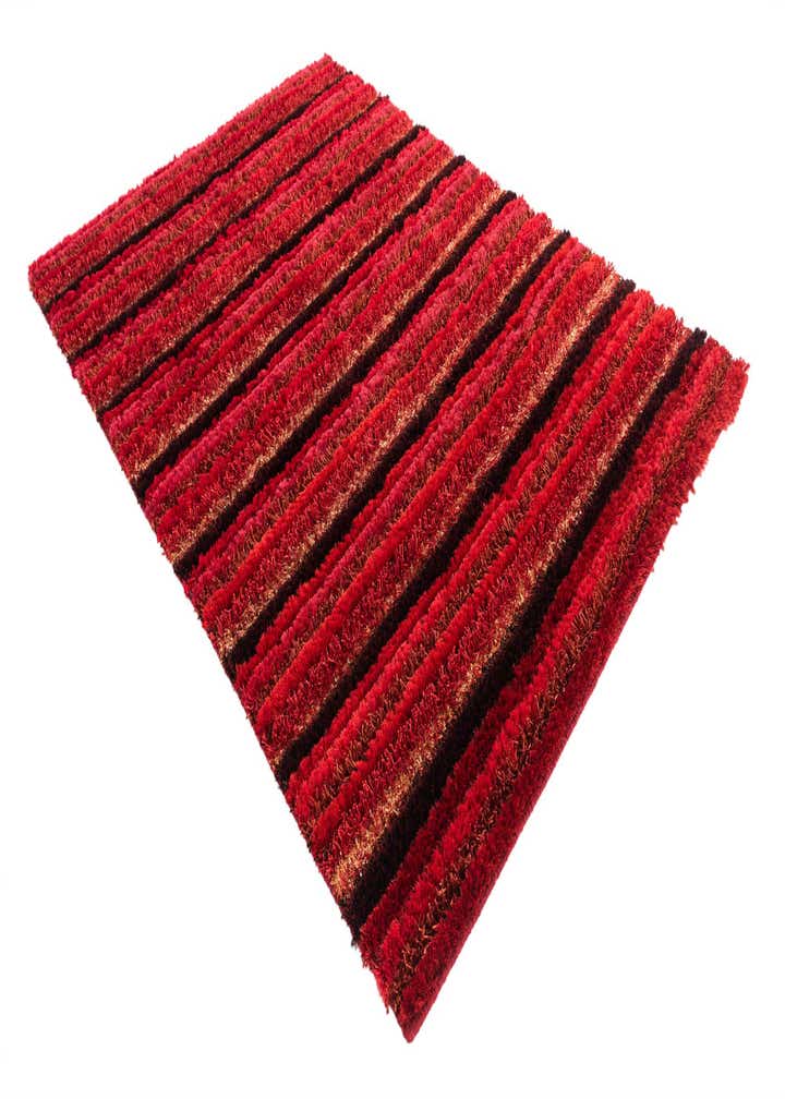 5' 6 x 7' 10 Hand Knotted Multi-Tone Shag Rug