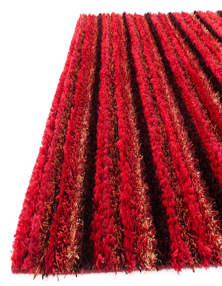 Detail image of 5' 6 x 7' 10 Hand Knotted Multi-Tone Shag Rug
