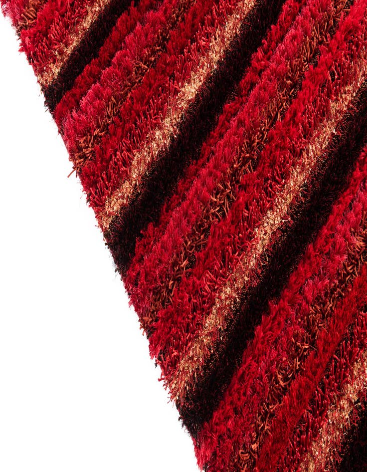 Detail image of 5' 6 x 7' 10 Hand Knotted Multi-Tone Shag Rug