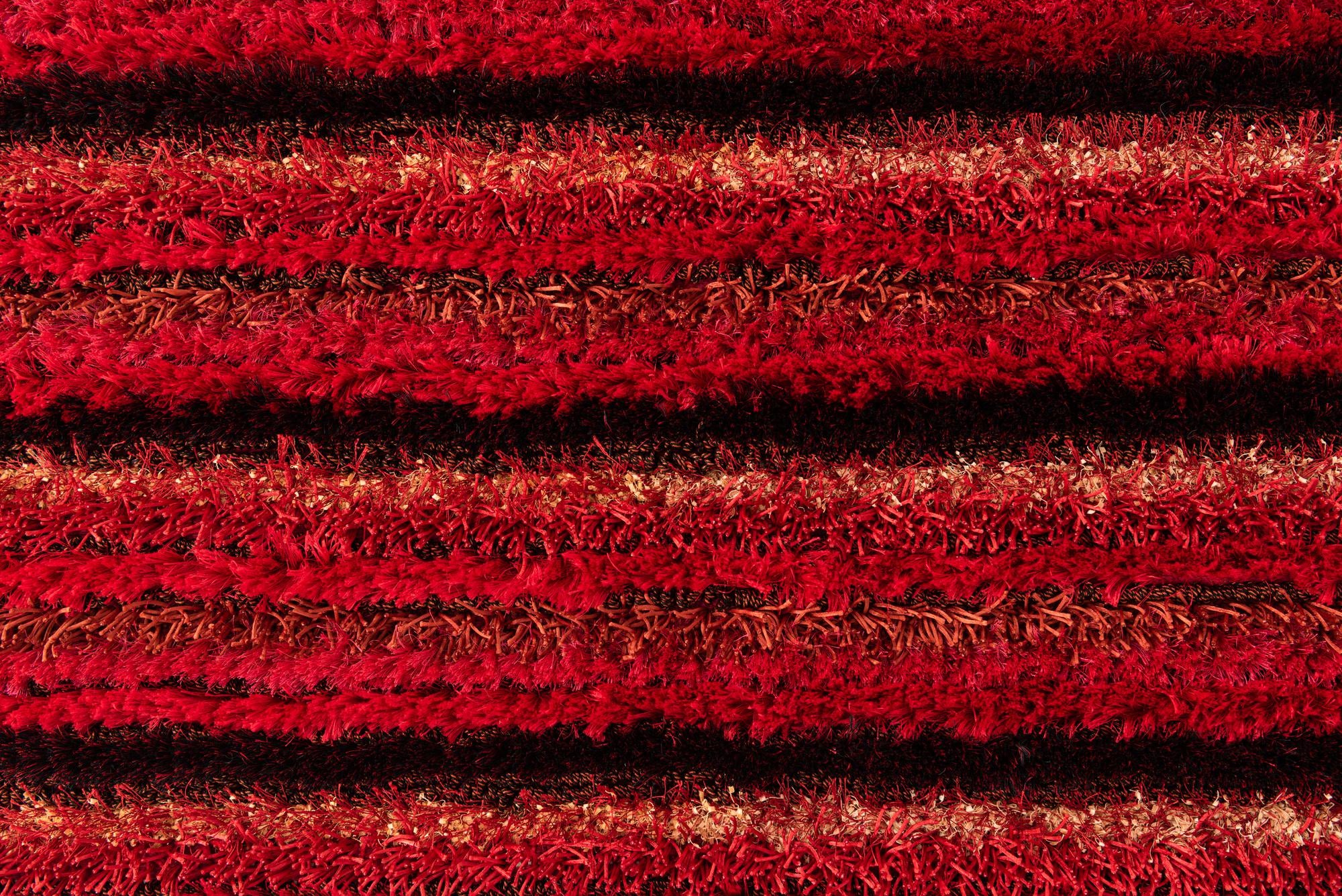 5' 6 x 7' 10 Hand Knotted Multi-Tone Shag Rug