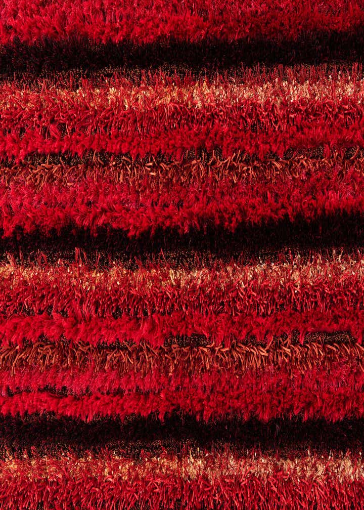 5' 6 x 7' 10 Hand Knotted Multi-Tone Shag Rug
