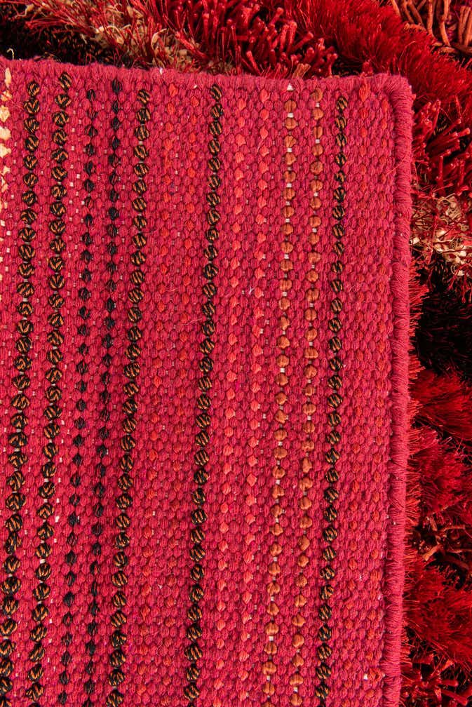 5' 6 x 7' 10 Hand Knotted Multi-Tone Shag Rug