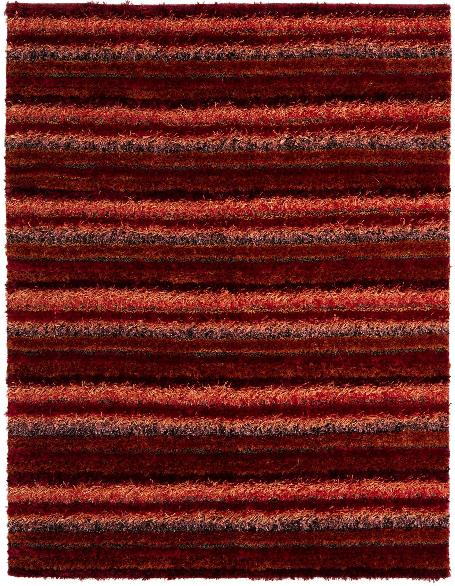 Primary image 5' 6 x 7' 6  Hand Knotted Multi-Tone Shag Rug
