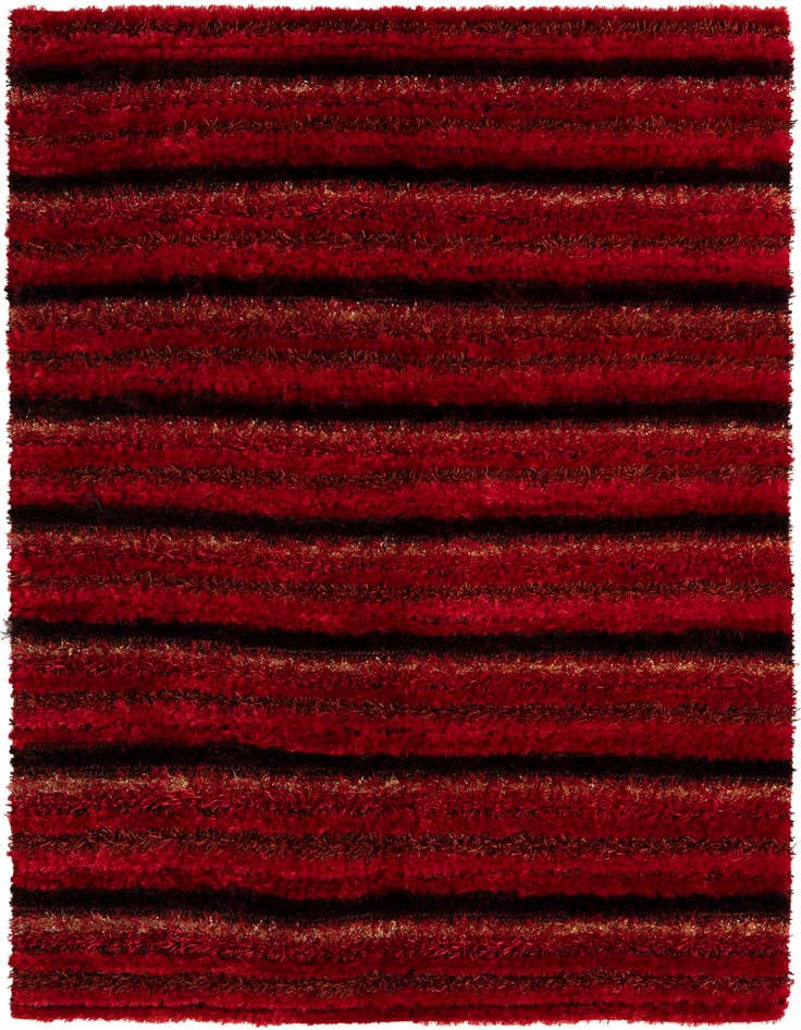 Detail image of 5' 6 x 7' 10  Hand Knotted Multi-Tone Shag Rug