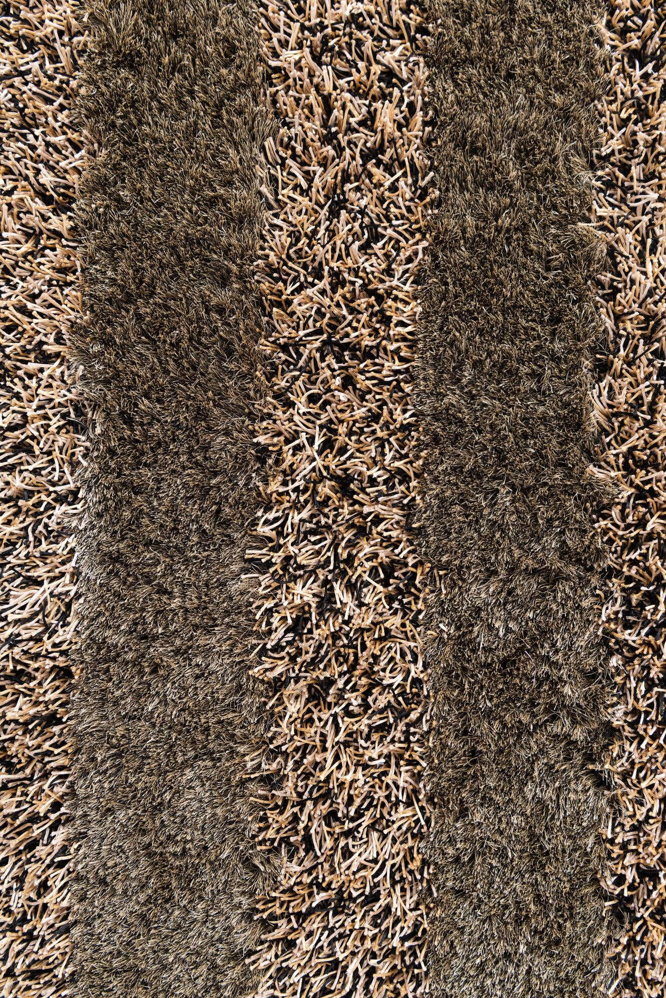 5' 1 x 6' 7 Hand Knotted Multi-Tone Shag Rug