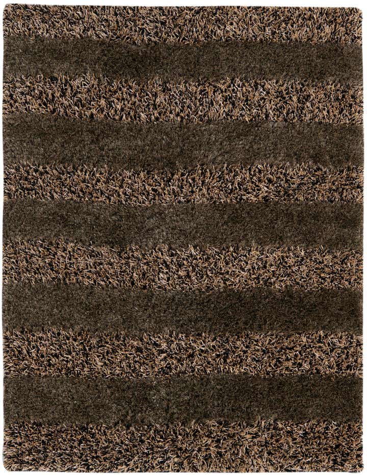 5' 1 x 6' 7 Hand Knotted Multi-Tone Shag Rug